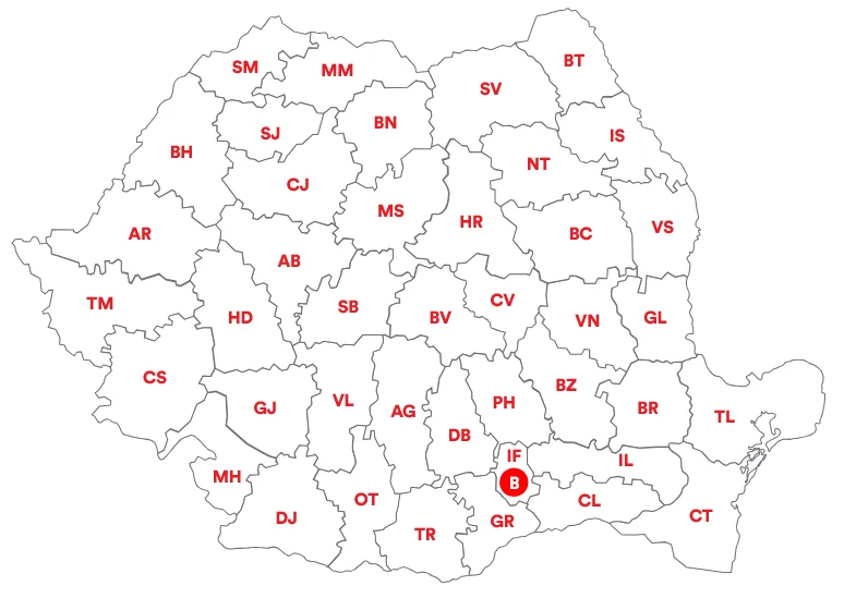 Harta Romaniei cu Parteneri certSIGN